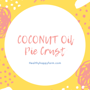 coconut oil pie crust