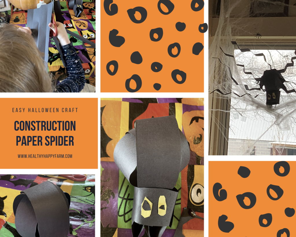 Construction paper spider