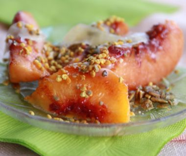 Peaches and granola