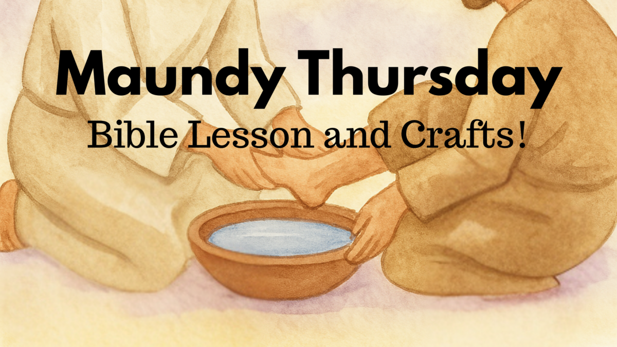 Watercolor illustration of Jesus washing His disciples' feet on Maundy Thursday, symbolizing love and humility.